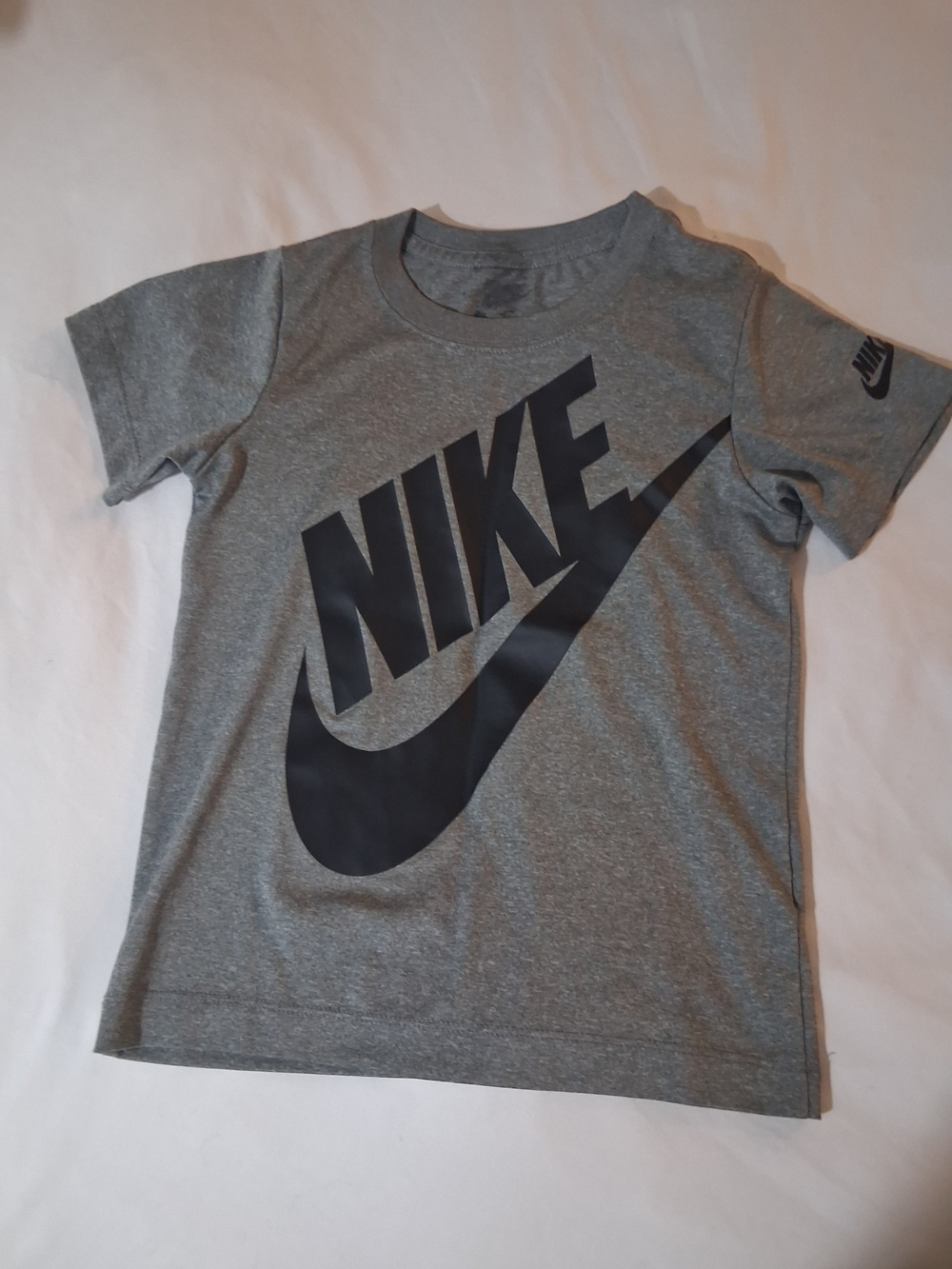 Nike Grey Tee with Black Swoosh Logo